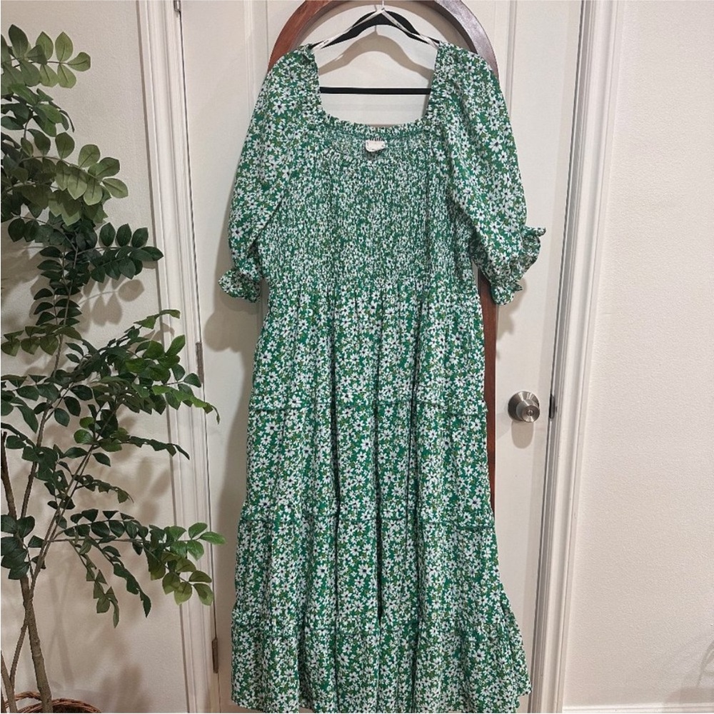 Floral Green Dress